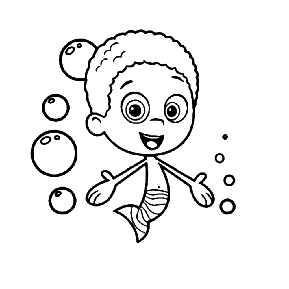 Plansa de colorat cu Bubble Guppies 34 33